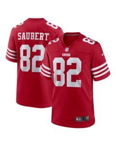 Eric Saubert 82 San Francisco 49ers Team Game Men Jersey – Scarlet