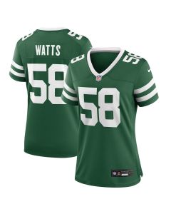 Eric Watts 58 New York Jets Women’s Team Game Jersey – Legacy Green