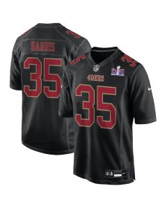 Erik Harris 35 San Francisco 49ers Super Bowl LVIII Patch Fashion Game Men Jersey – Carbon Black