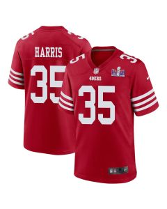 Erik Harris 35 San Francisco 49ers Super Bowl LVIII Patch Game Men Jersey – Scarlet