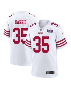 Erik Harris 35 San Francisco 49ers Super Bowl LVIII Patch Game Men Jersey – White