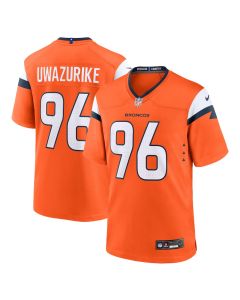 Eyioma Uwazurike 96 Denver Broncos Team Game Men Jersey – Orange