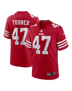 Ezekiel Turner 47 San Francisco 49ers Team Game Men Jersey – Scarlet