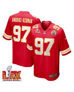 Felix Anudike-Uzomah #97 Kansas City Chiefs Super Bowl LIX Jersey – Men’s – Red