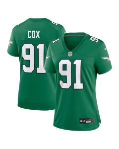 Fletcher Cox 91 Philadelphia Eagles Women’s Alternate Game Jersey – Kelly Green