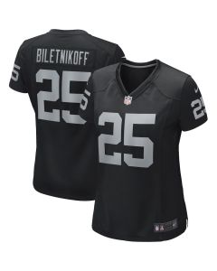 Fred Biletnikoff 25 Las Vegas Raiders Women Game Retired Jersey – Black