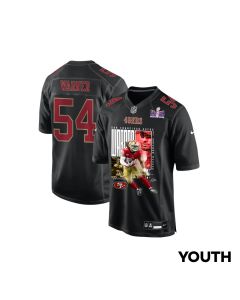 Fred Warner 54 San Francisco 49ers All-Pro Fred Fashion Game YOUTH Jersey – Carbon Black