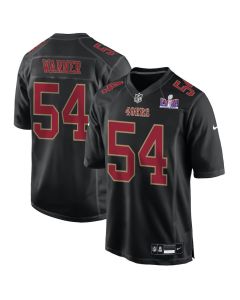 Fred Warner 54 San Francisco 49ers Super Bowl LVIII Patch Fashion Game Men Jersey – Carbon Black