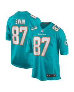 Freddie Swain 87 Miami Dolphins Game Men Jersey – Aqua