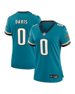 Gabe Davis 0 Jacksonville Jaguars Women’s Prowler Throwback Game Jersey – Teal