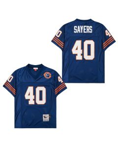 Gale Sayers 40 Chicago Bears Retro Throwback Men Jersey – Navy