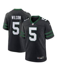 Garrett Wilson 5 New York Jets Alternate Game Jersey – Men, Legacy Black