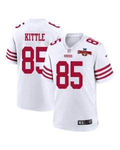George Kittle 85 San Francisco 49ers NFC Champions Patch Game Men Jersey – White