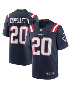 Gino Cappelletti 20 New England Patriots Men Game Retired Jersey – Navy
