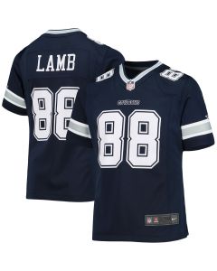 Girls Youth Dallas Cowboys CeeDee Lamb Navy Game Jersey