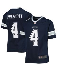 Girls Youth Dallas Cowboys Dak Prescott Navy Team Game Jersey