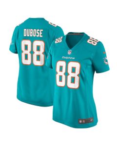 Grant DuBose 88 Miami Dolphins Women’s Game Jersey – Aqua