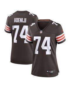 Hakeem Adeniji 74 Cleveland Browns Women’s Game Jersey – Brown