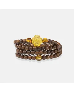 Handcrafted Natural Agarwood Bracelet – Grounding Energy for Daily Wear, Meditation – Mixed – Main View