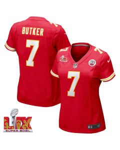 Harrison Butker #7 Kansas City Chiefs Super Bowl LIX Women’s Jersey – Red