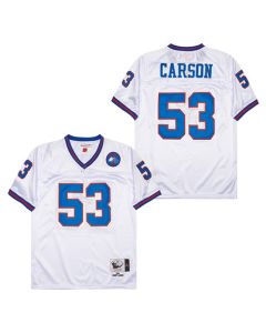 Harry Carson 53 New York Giants Spider Lockhart 43 Patch Throwback Men Jersey – White