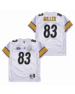Heath Miller 83 Pittsburgh Steelers Super Bowl XL Retro Throwback Men Jersey – White