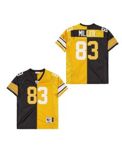 Heath Miller 83 Pittsburgh Steelers Two-Toned Retro Throwback Men Jersey – Black/Yellow