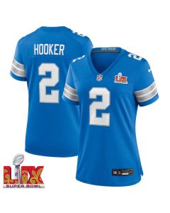 Hendon Hooker #2 Detroit Lions Super Bowl LIX Women’s Jersey – Blue