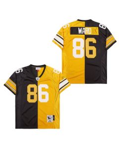 Hines Ward 86 Pittsburgh Steelers Two-Toned Retro Throwback Men Jersey – Black/Yellow