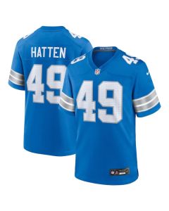 Hogan Hatten 49 Detroit Lions Game Men Jersey – Blue