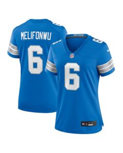 Ifeatu Melifonwu 6 Detroit Lions Women’s Team Game Jersey – Blue