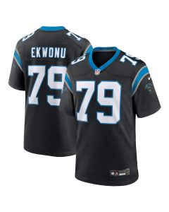 Ikem Ekwonu 79 Carolina Panthers Game Men Jersey – Black