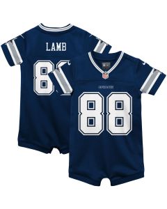 Infant Dallas Cowboys CeeDee Lamb Navy Game Jersey Romper