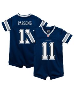 Infant Dallas Cowboys Micah Parsons Navy Game Romper Jersey