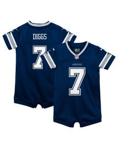 Infant Dallas Cowboys Trevon Diggs Navy Game Romper Jersey
