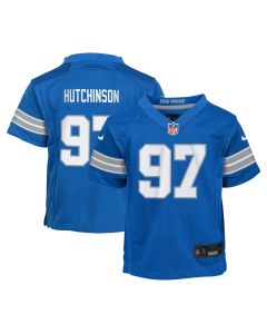 Infant Detroit Lions Aidan Hutchinson Blue Team Player Game Jersey
