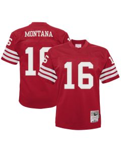 Infant San Francisco 49ers Joe Montana Mitchell & Ness Scarlet 1990 Retired Legacy Jersey