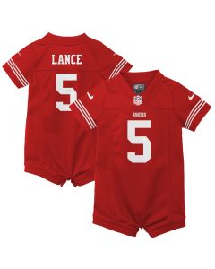 Infant San Francisco 49ers Trey Lance Scarlet Romper Game Jersey