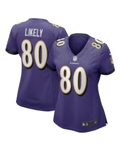 Isaiah Likely 80 Baltimore Ravens Women’s Game Jersey – Purple