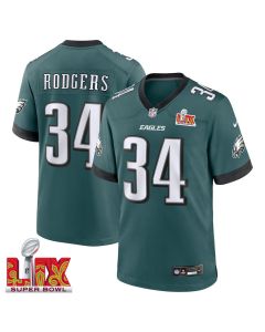 Isaiah Rodgers #34 Philadelphia Eagles Super Bowl LIX Jersey – Men’s – Midnight Green