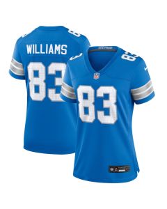 Isaiah Williams 83 Detroit Lions Women’s Game Jersey – Blue