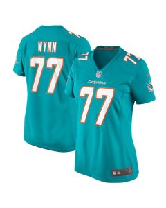 Isaiah Wynn 77 Miami Dolphins Women’s Game Jersey – Aqua