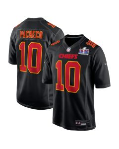 Isiah Pacheco 10 Kansas City Chiefs Super Bowl LVIII Fashion Game Men Jersey – Carbon Black