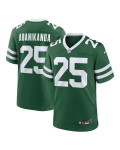 Israel Abanikanda 25 New York Jets Team Game Men Jersey – Legacy Green