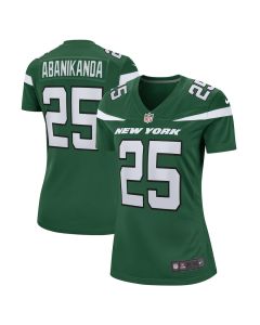 Israel Abanikanda 25 New York Jets Women’s Game Jersey – Gotham Green