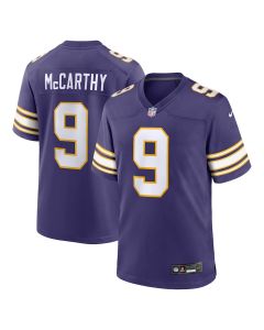 J.J. McCarthy 9 Minnesota Vikings 2024 NFL Draft 2nd Alternate Game Jersey – Purple