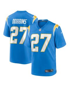 J.K. Dobbins 27 Los Angeles Chargers Team Game Men Jersey – Powder Blue