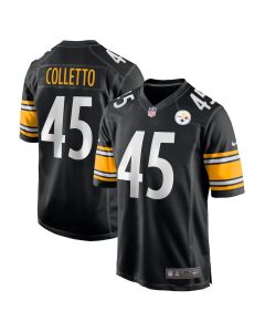 Jack Colletto 45 Pittsburgh Steelers Game Men Jersey – Black
