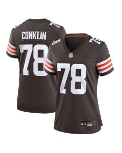 Jack Conklin 78 Cleveland Browns Women’s Game Jersey – Brown