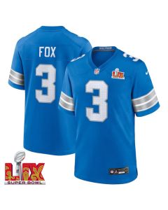 Jack Fox #3 Detroit Lions Super Bowl LIX Jersey – Men’s – Blue